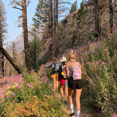 Girls Hiking